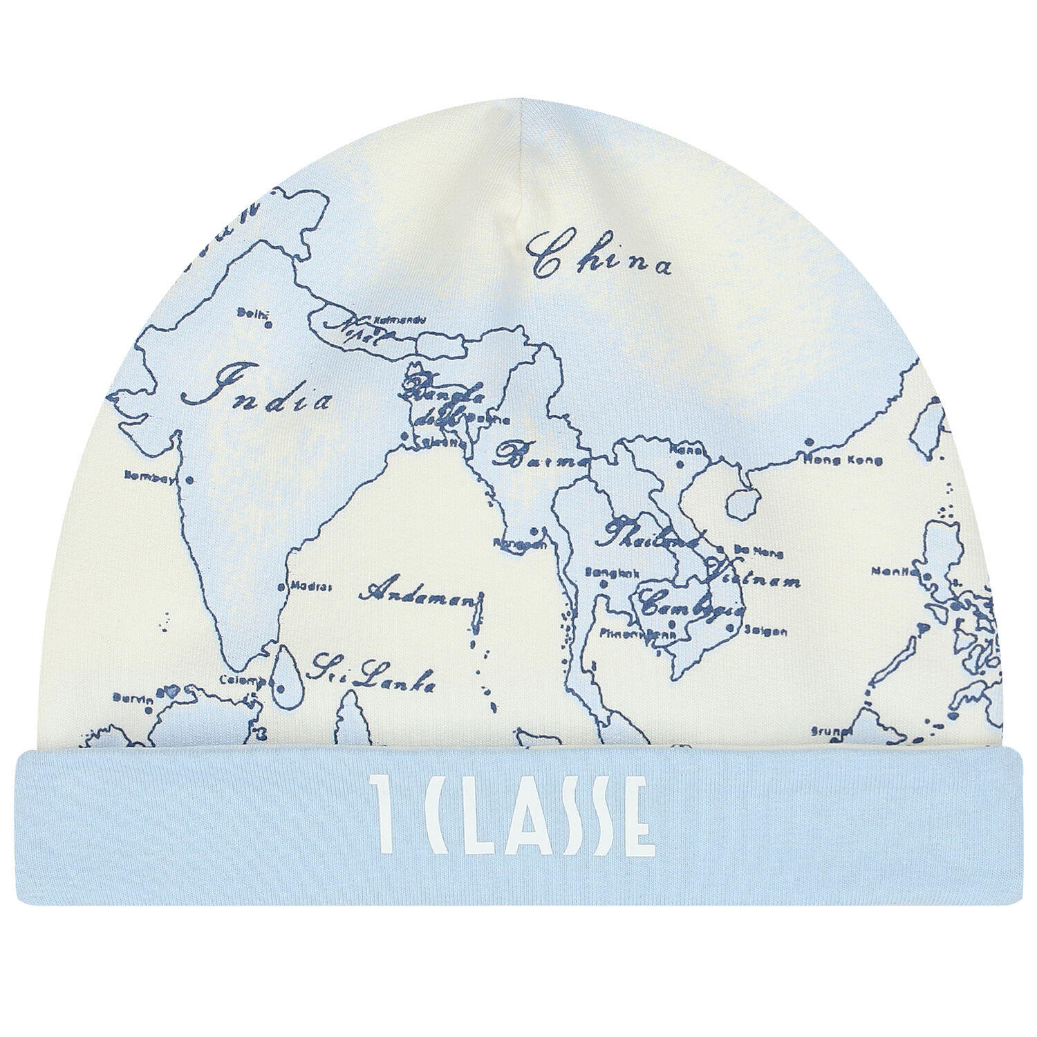 قبعة أولاد بطبعة خريطة باللون العاجي والأزرق, 1, hi-res