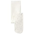 Younger Girls Ivory Stars Tights, 1, hi-res