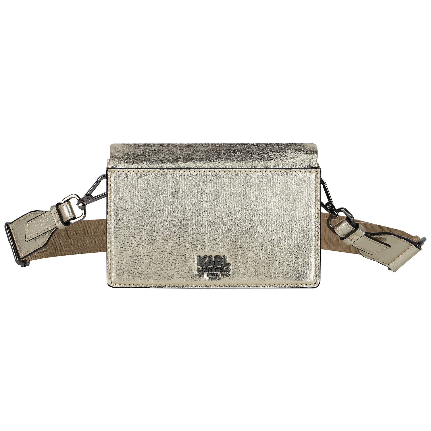 حقيبة يد بنات بشعار الشوبيت باللون الذهبى, 1, hi-res