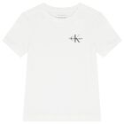 تيشيرت أولاد بالشعار باللون الأبيض, 5, hi-res