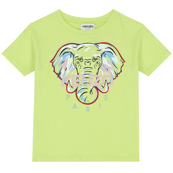 Girls Yellow Elephant Logo T-shirt