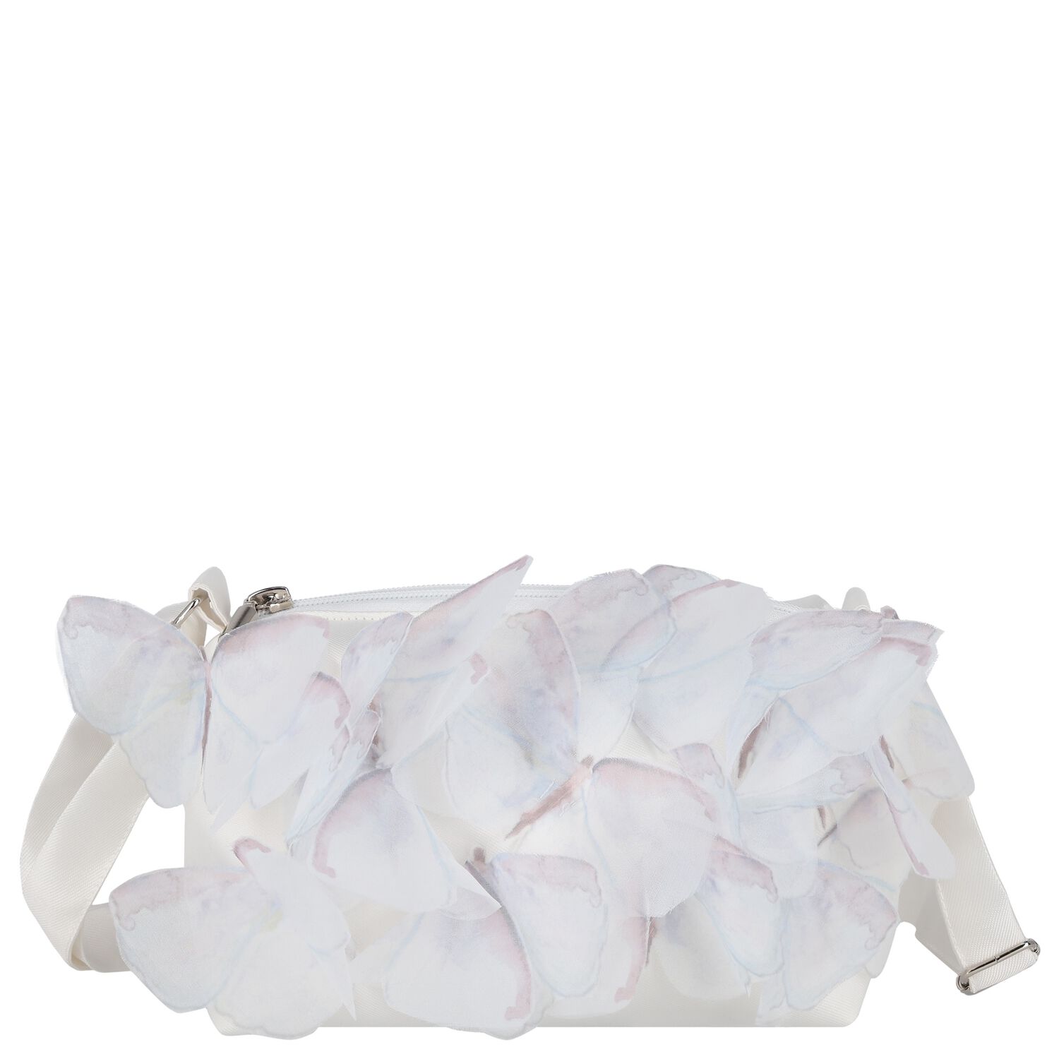Girls White Butterfly Bag, 2, hi-res