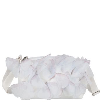 Girls White Butterfly Bag