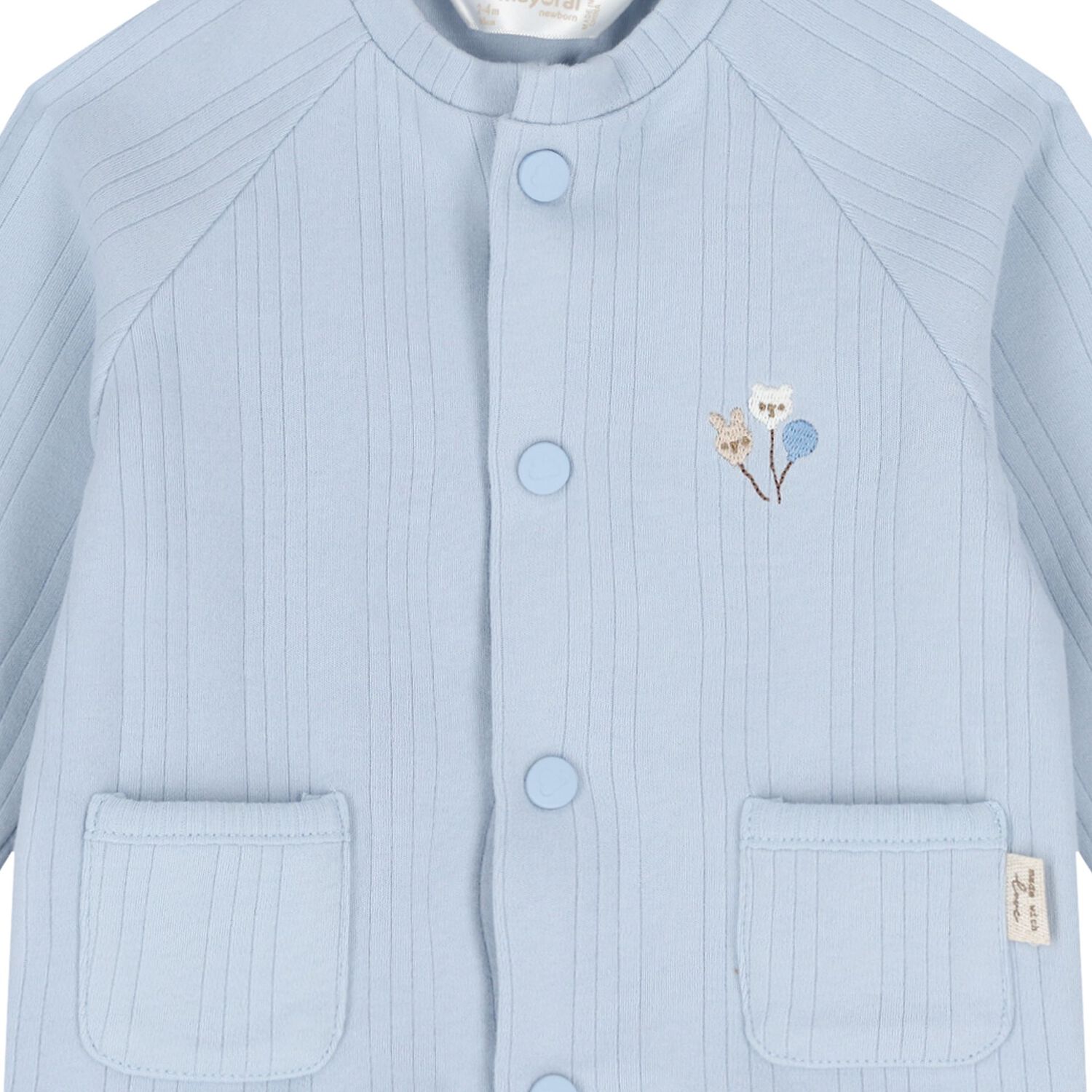 Baby Boys White & Blue Balloon Tracksuit ( 3 Piece ), 3, hi-res