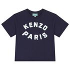 تي شيرت بالشعار باللون الكحلي, 2, hi-res