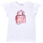 Girls White Bag T-Shirt, 1, hi-res
