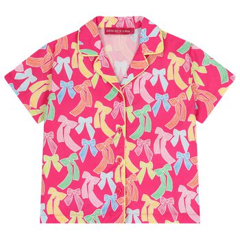 Girls Pink Bow Shirt