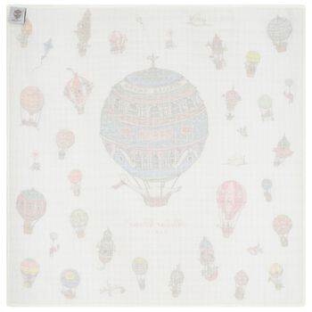 White Hot Air Balloons Baby Carr&eacute; Swaddle Blanket