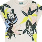 فستان بنقشة الفيل باللون العاجي للبنات , 1, hi-res