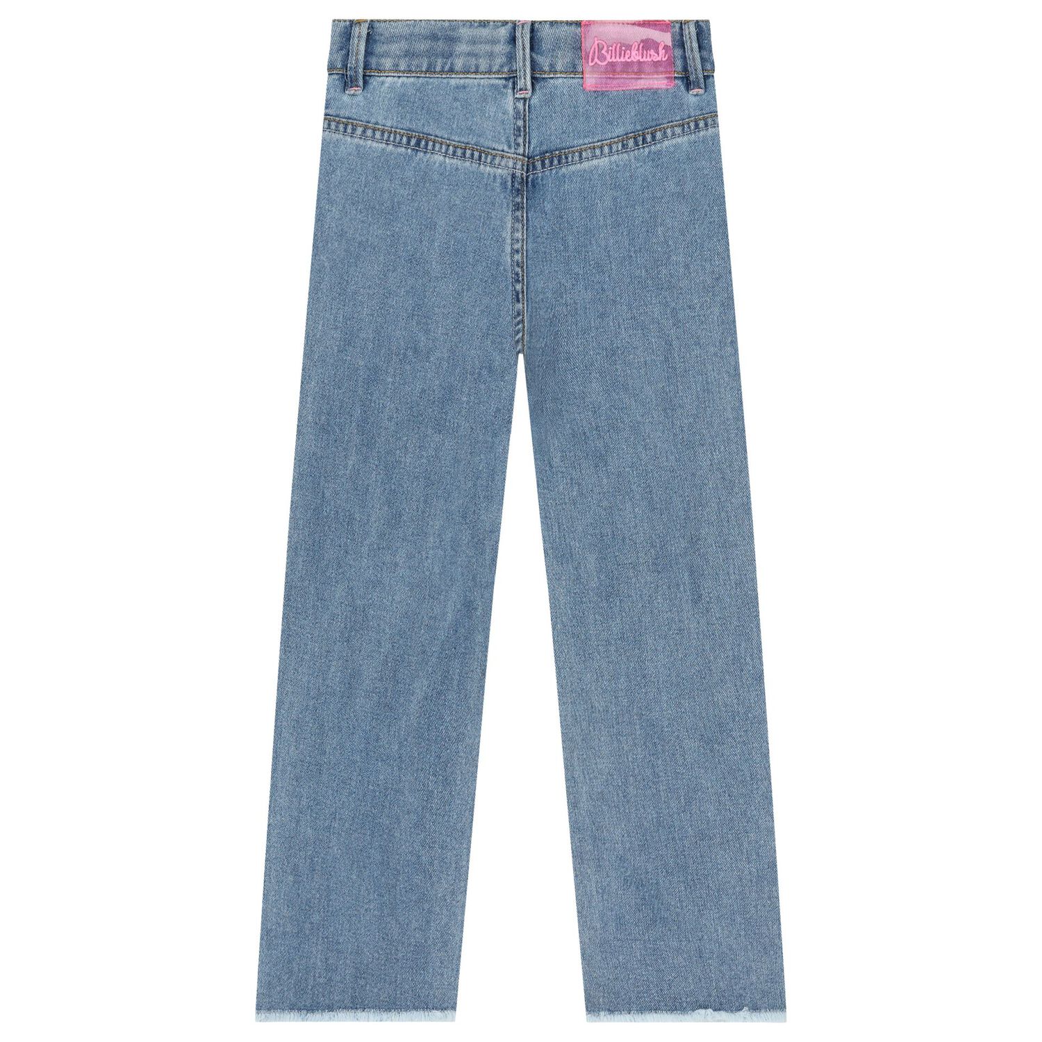 بنطلون جينز بنات دنيم مطرز بالترتر  باللون الأزرق, 1, hi-res image number null