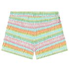 Girls Green & White Shorts Set, 1, hi-res