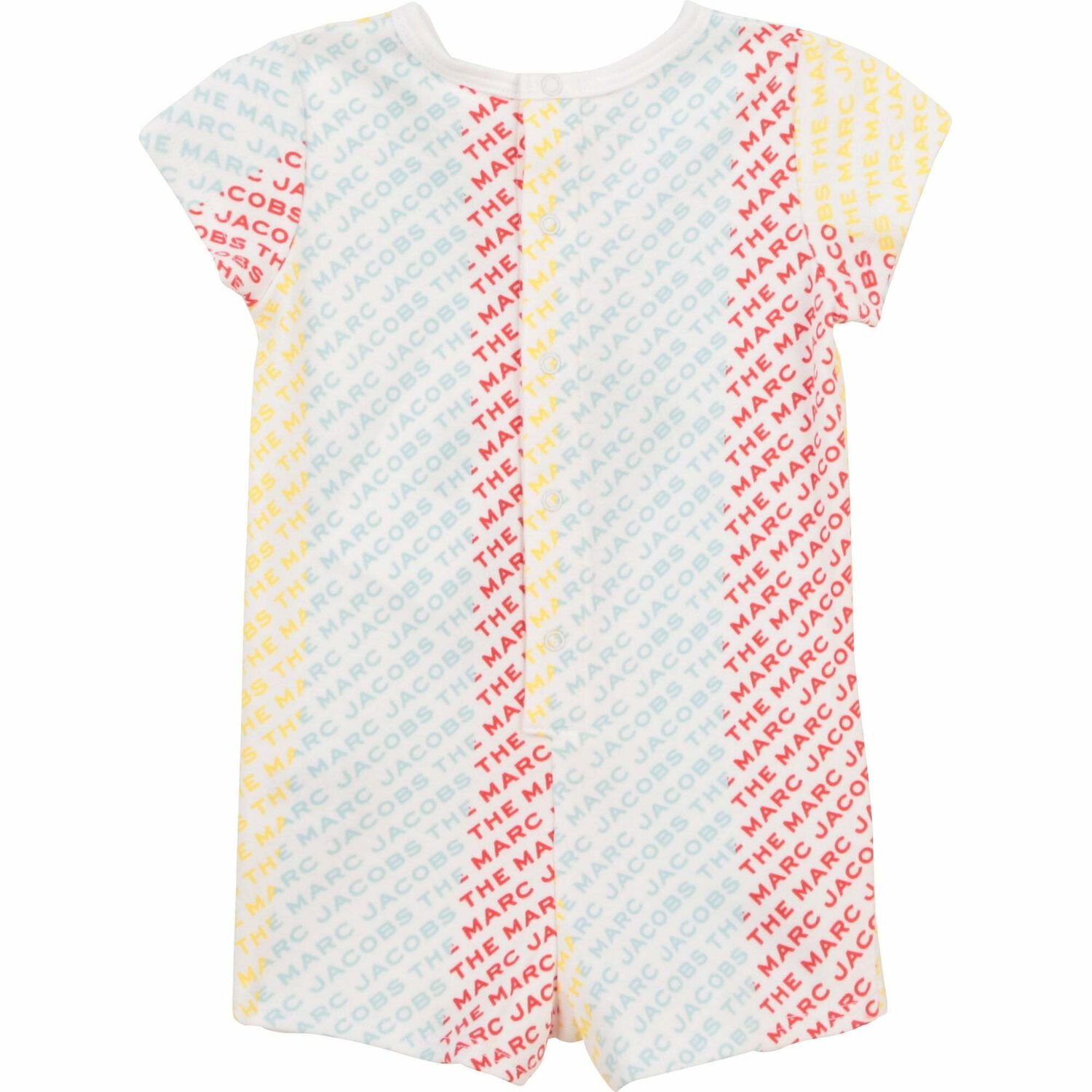 Baby Boys White Logo Romper, 1, hi-res