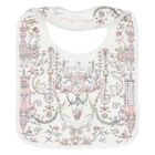 Baby Girls White & Pink Toile de Jouy Carré Swaddle & Bib Gift Set, 1, hi-res