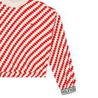 Girls Ivory & Red Zigzag Striped Sweatshirt, 1, hi-res