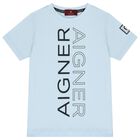 Boys Blue & Navy Blue Logo Shorts Set, 1, hi-res