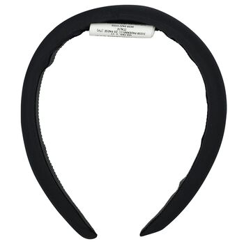 Girls Black Logo Padded Headband