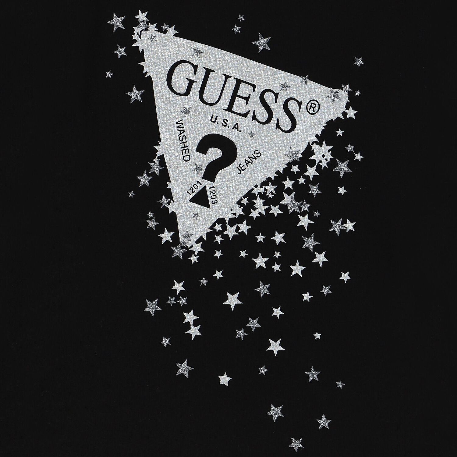 تيشيرت بنات بالشعار باللون الأسود, 3, hi-res