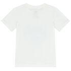 White & Blue Logo Shorts Set, 1, hi-res