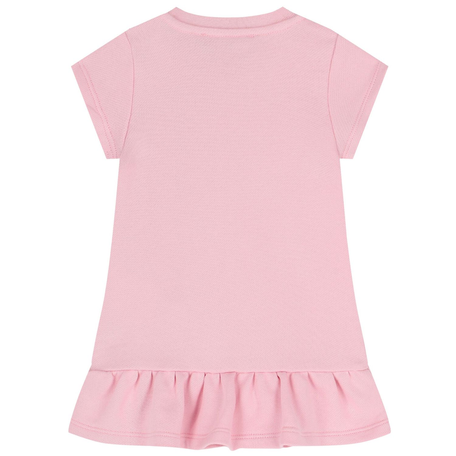 Younger Girls Pink Logo Dress, 1, hi-res
