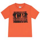 Boys Orange Logo T-Shirt, 2, hi-res