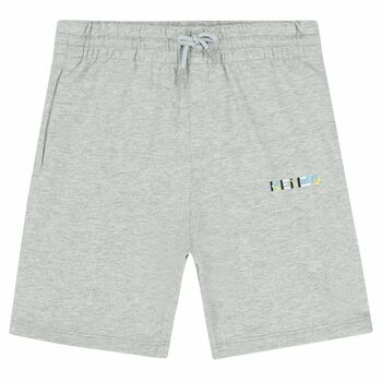 Boys Grey Logo Shorts