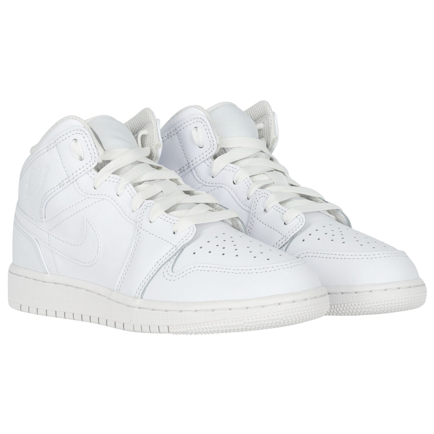 White Air Jordan 1 Mid Trainers, 1, hi-res image number null
