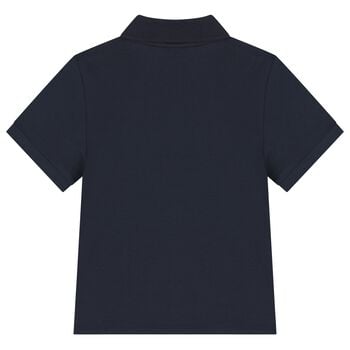 Boys Navy Blue Logo Polo Shirt