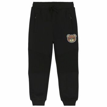 Black Teddy Logo Joggers