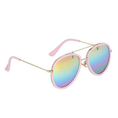 Girls Pink Aviator Sunglasses