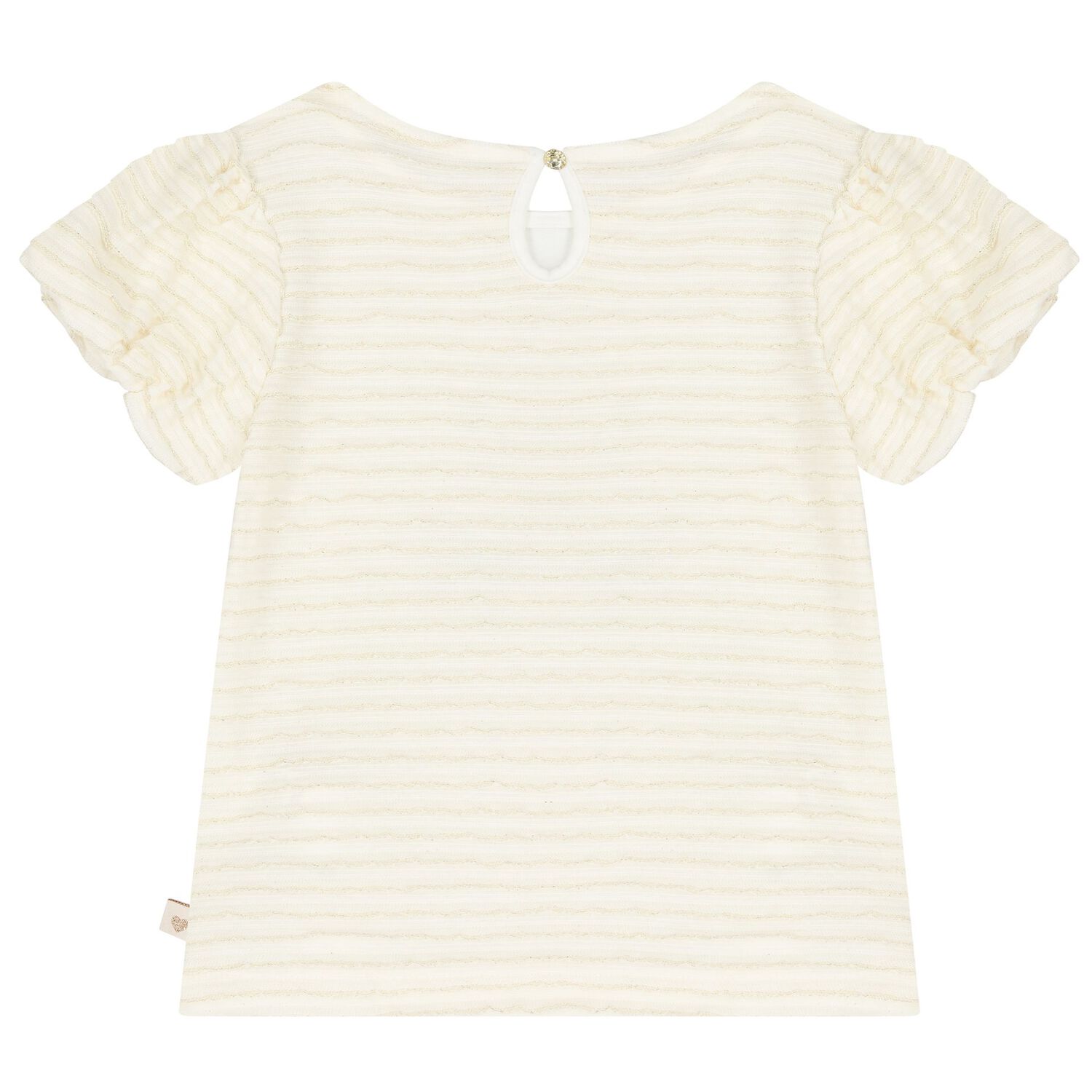 طقم تنورة بنات تول باللون العاجي والذهبي   , 1, hi-res image number null