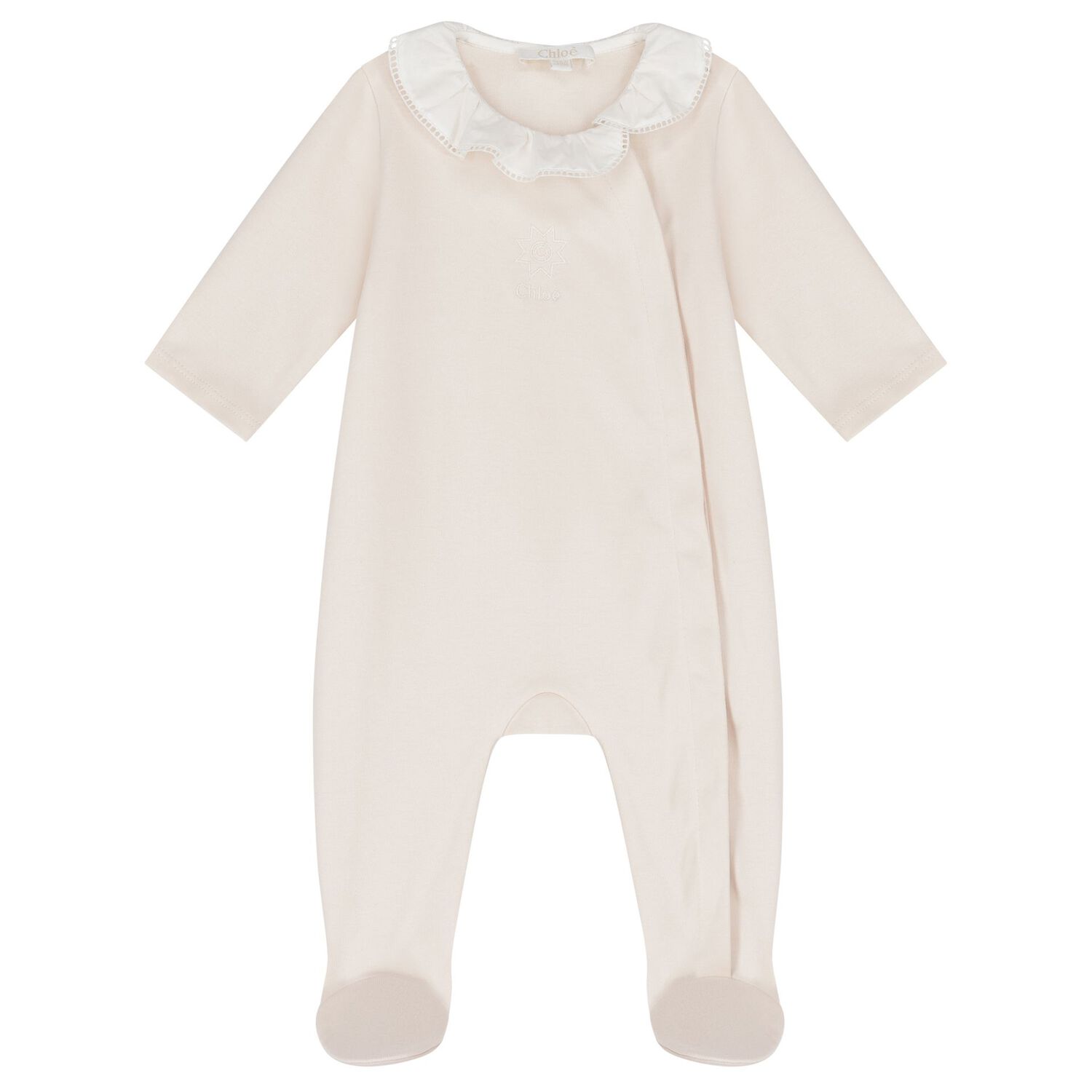 طقم بنات هدايا أفرول بالشعار باللون الوردي, 2, hi-res