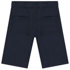 Younger Boys Navy Blue Logo Shorts, 3, hi-res