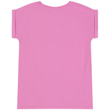 Girls Pink Iridescent Logo T-Shirt