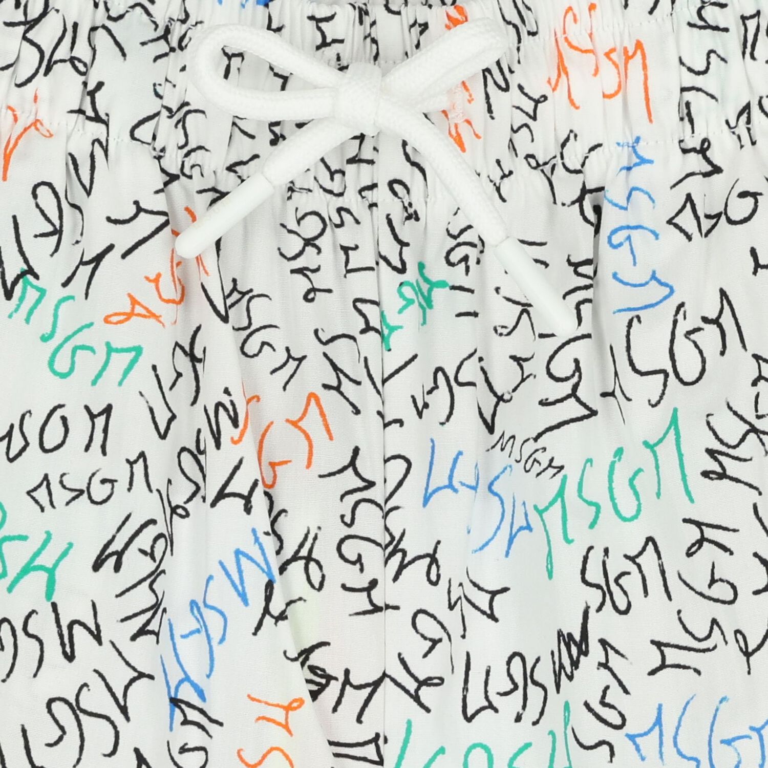 شورت أبيض للأولاد بشعار, 1, hi-res