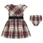 Baby Girls Ivory, Red & Green Tartan Dress Set, 1, hi-res