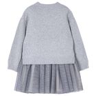 Girls Grey Tulle Dress Set, 3, hi-res