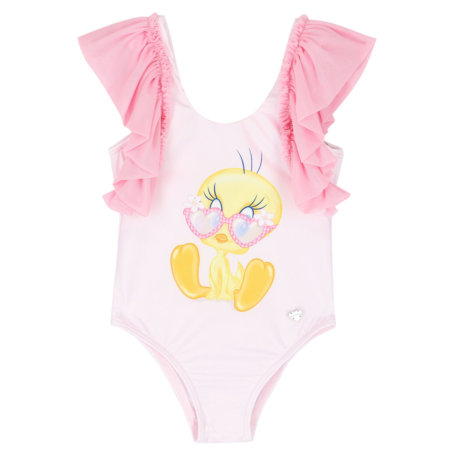 Younger Girls Pink Tweety Swimsuit, 1, hi-res