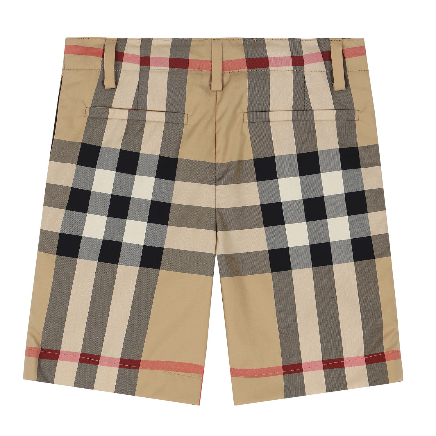 Boys Beige Checkered Shorts, 1, hi-res image number null