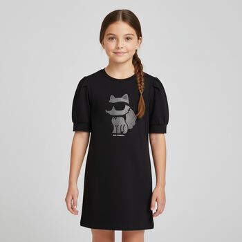 Girls Black Choupette Dress