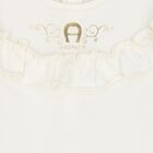 Baby Girls Ivory & Gold Logo Babygrow Gift Set, 1, hi-res