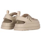 Beige Chunky Logo Sandals , 3, hi-res