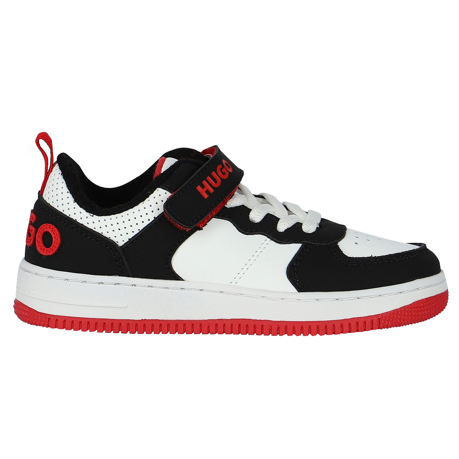 Boys Black & White Logo Trainers, 1, hi-res image number null