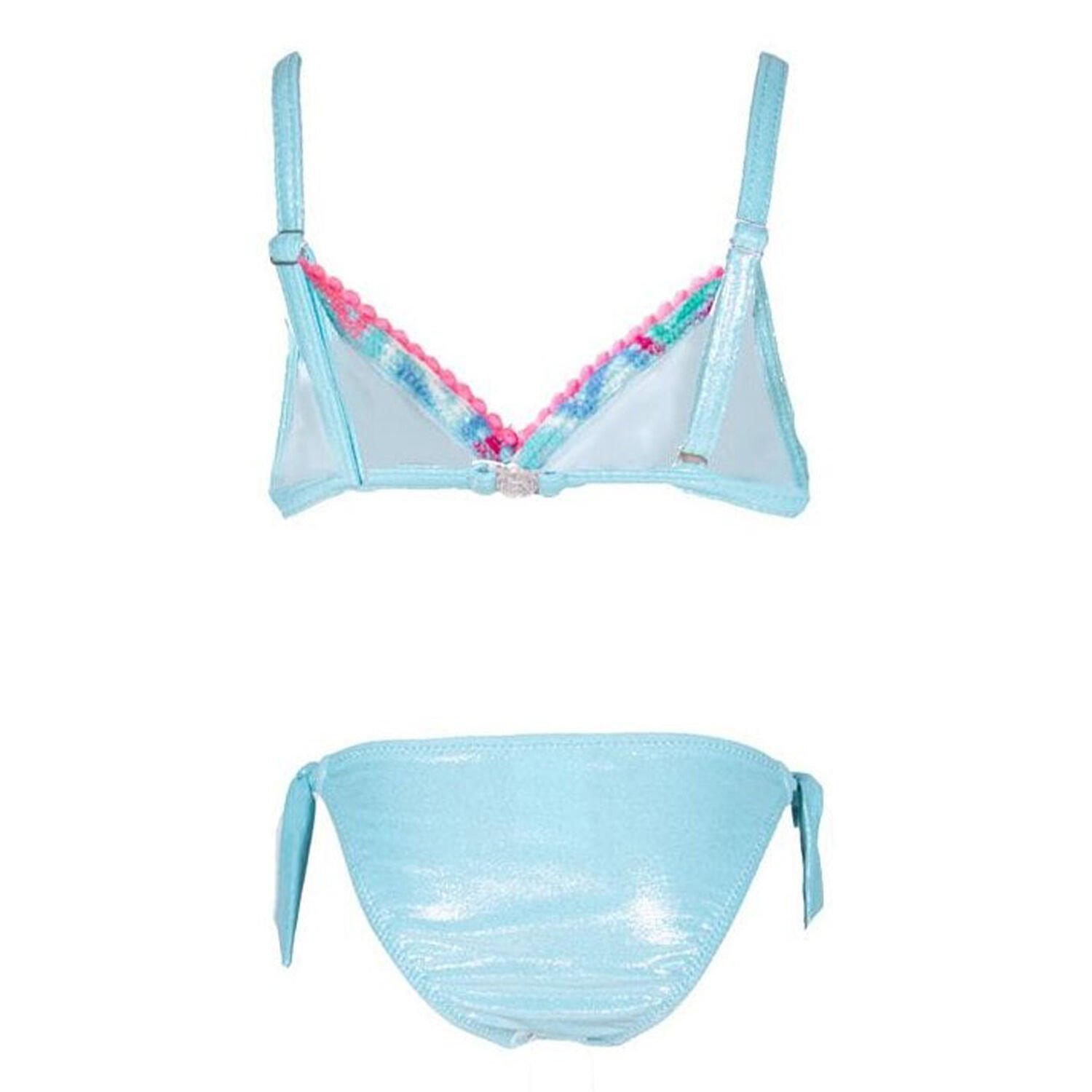 طقم بيكيني كروشية أزرق للبنات, 1, hi-res