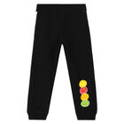 Boys Black & White Logo Joggers, 1, hi-res