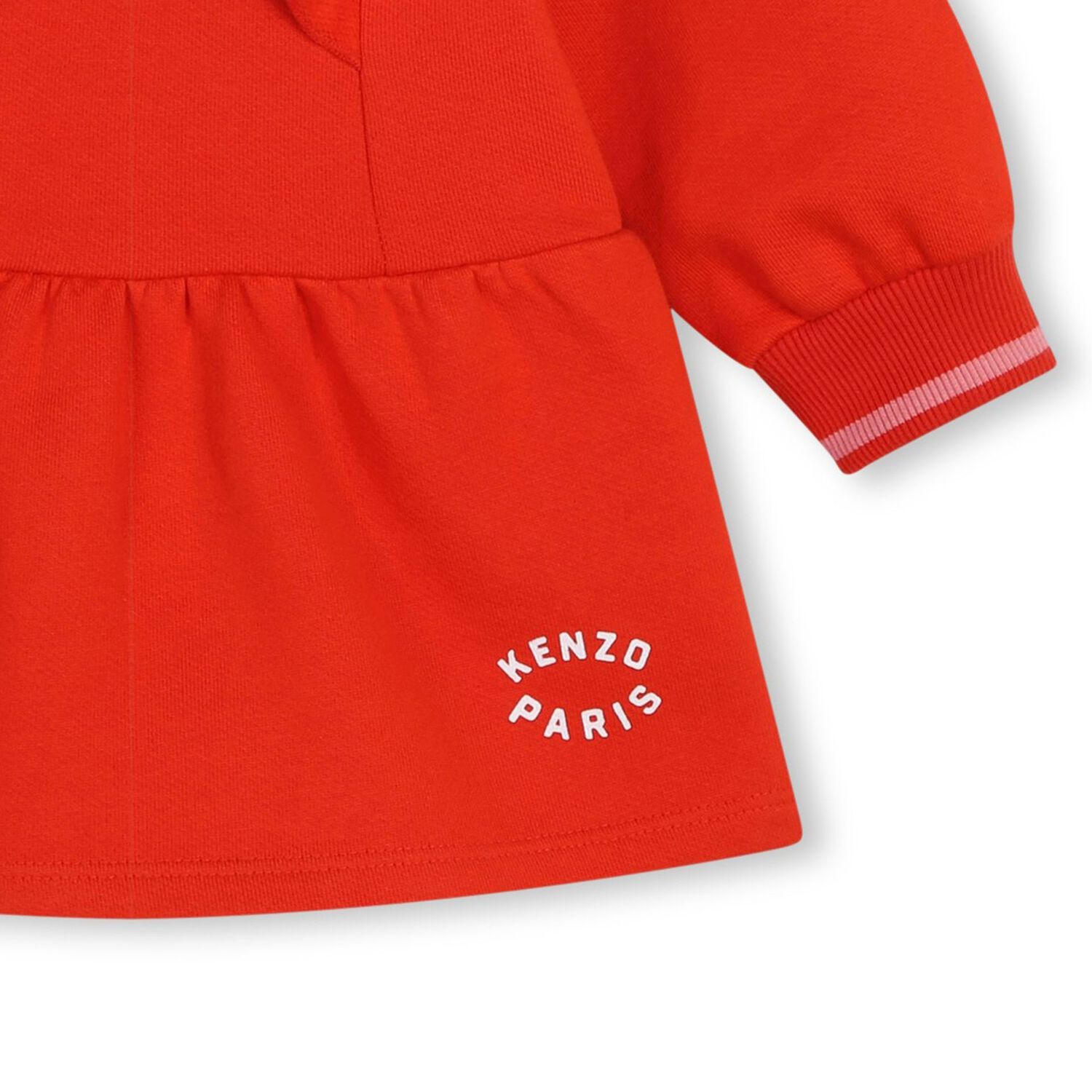 Younger Girls Red Logo Sweatshirt Dress, 1, hi-res