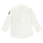 تيشيرت أولاد بالشعار باللون الأبيض  , 1, hi-res