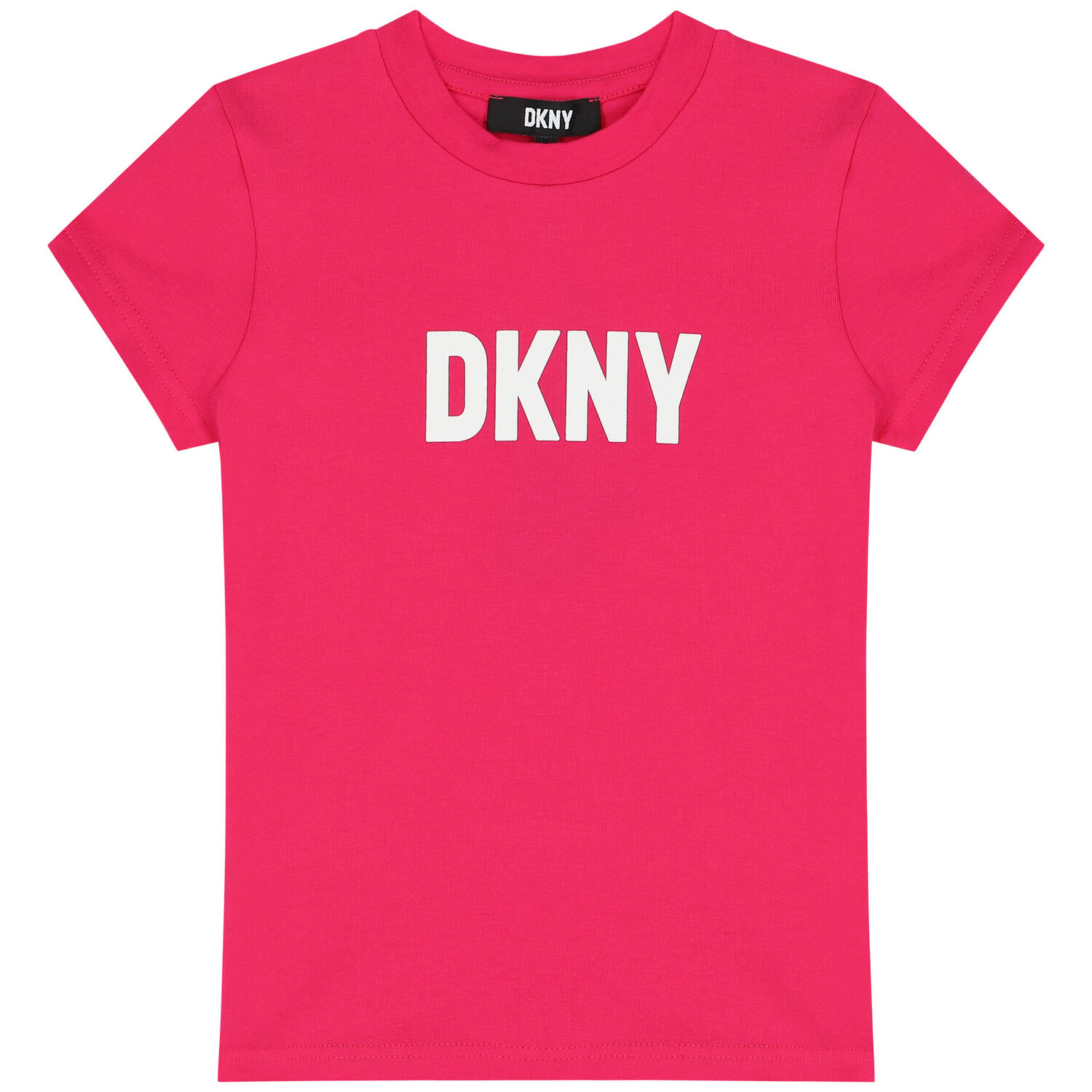تيشيرت بالشعار باللون الوردي للبنات , 1, hi-res