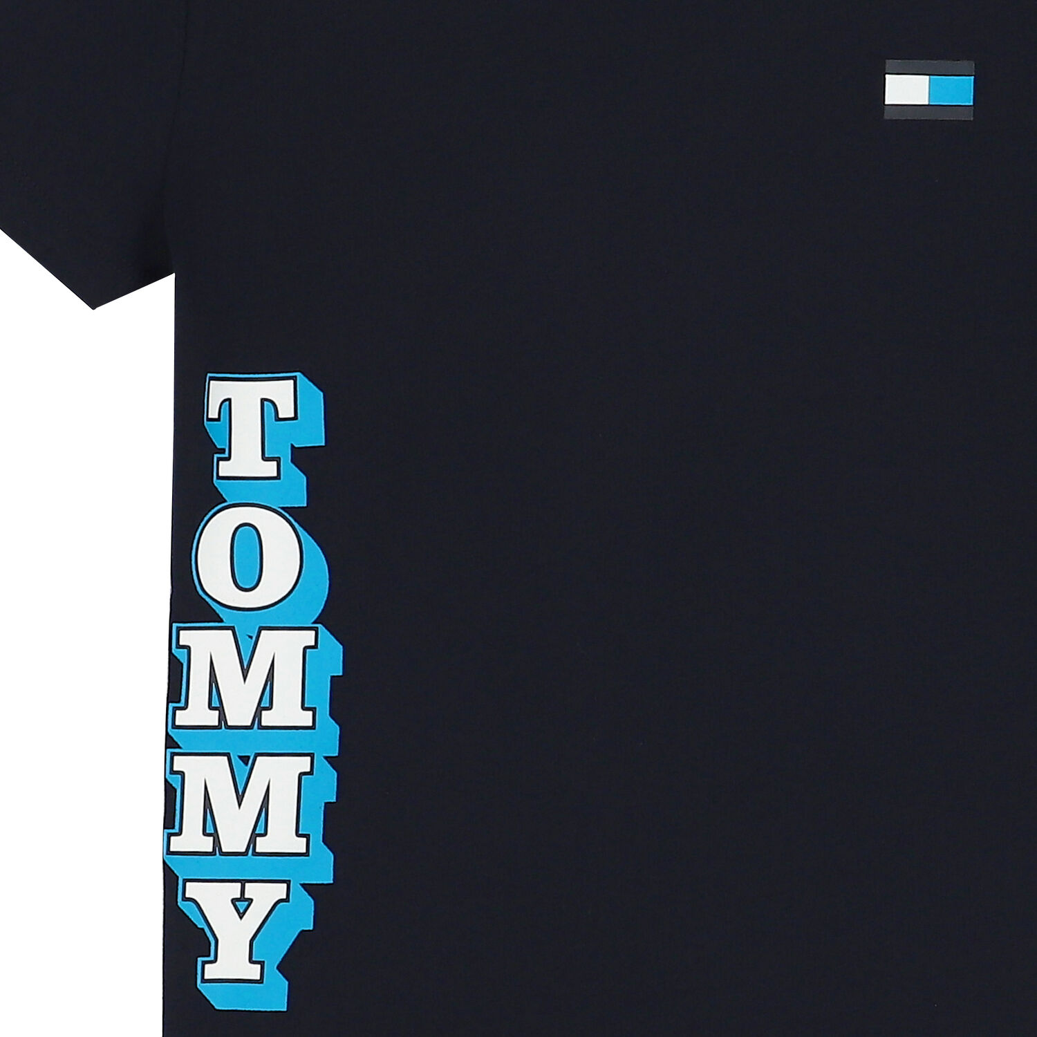 تيشيرت أولاد بالشعار باللون الكحلي, 1, hi-res