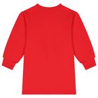 فستان بنات بالشعار بطبعه تيدى بير باللون الاحمر , 3, hi-res