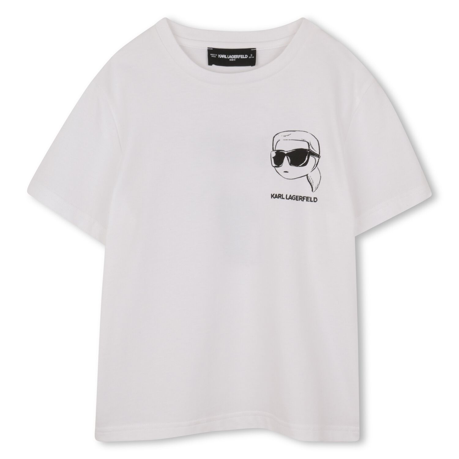 Boys Mini Me White Ikonik Karl Logo T-Shirt, 2, hi-res